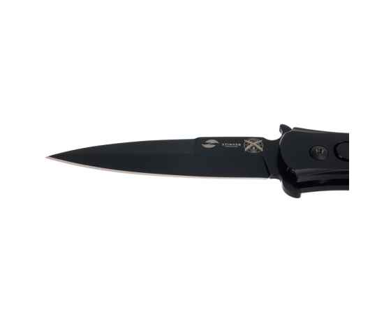 Нож складной Stinger, 118 мм, (черный), материал рукояти: нержавеющая сталь, карбон, изображение 4