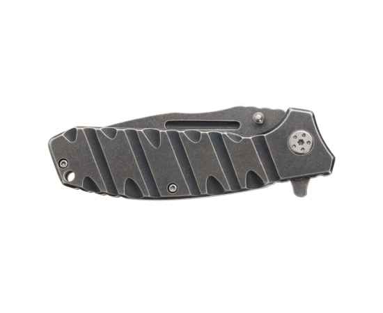 Нож складной Stinger, 90 мм, (тёмно-серый), материал рукояти: нержавеющая сталь (тёмно-серый), изображение 2