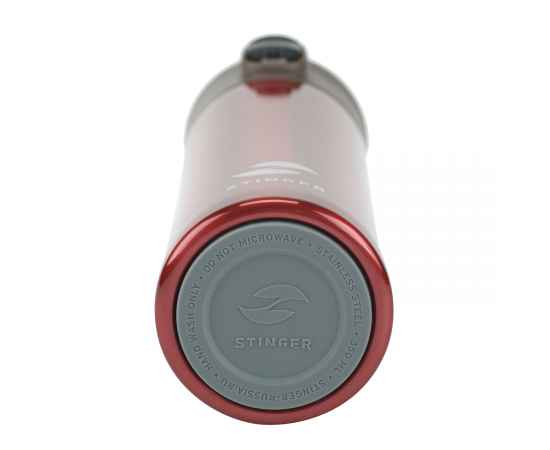 Термокружка Stinger, 0,35 л, сталь/пластик, красный глянцевый, 8,4 x 7 x 21,2 см, изображение 2