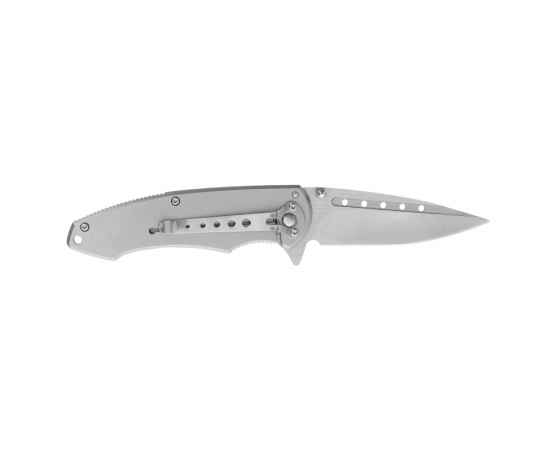 Нож складной Stinger, 85 мм, (серый), материал рукояти: сталь/алюминий (серый), в картонной коробке, изображение 3