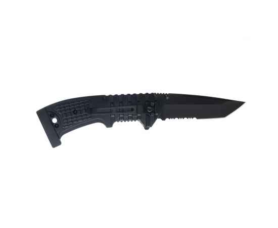 Нож складной Stinger, 90 мм (чёрный), материал рукояти: сталь/алюминий/пластик (чёрный), изображение 3