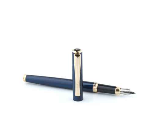 Ручка перьевая Pierre Cardin ECO, цвет - синий металлик. Упаковка Е, изображение 7