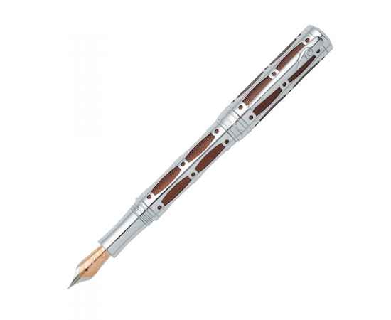 Ручка перьевая Pierre Cardin THE ONE, цвет - серебристый и красный. Упаковка L., изображение 2