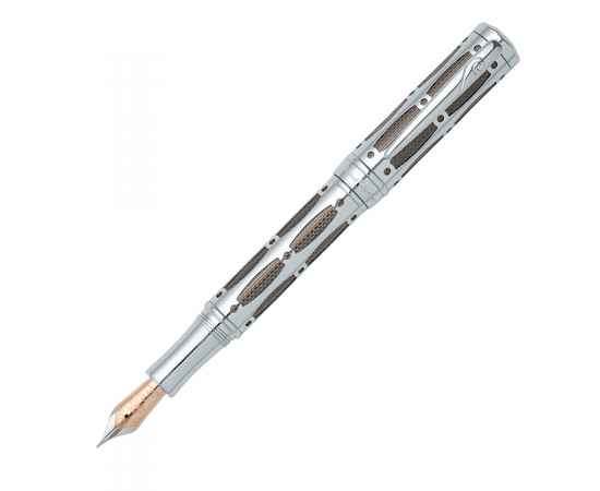 Ручка перьевая Pierre Cardin The ONE, цвет - серебристый и черный. Упаковка L., изображение 2
