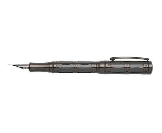 Ручка перьевая Pierre Cardin THE ONE. Цвет - черненая сталь и т.серый. Упаковка L, изображение 3