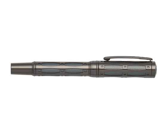 Ручка перьевая Pierre Cardin THE ONE. Цвет - черненая сталь и т.серый. Упаковка L, изображение 4