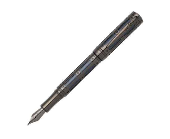 Ручка перьевая Pierre Cardin THE ONE. Цвет - черненая сталь и т.синий. Упаковка L, изображение 2