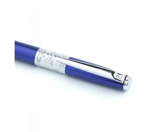 Ручка шариковая Pierre Cardin BARON, цвет - синий металлик. Упаковка В., изображение 4