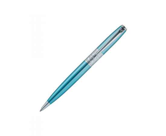 Ручка шариковая Pierre Cardin BARON. Цвет - бирюзовый металлик. Упаковка В., изображение 2