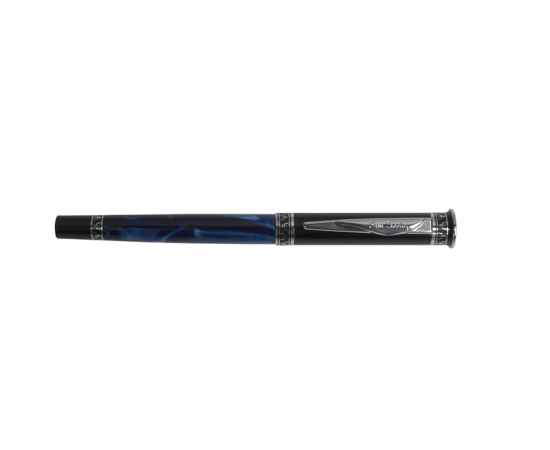 Ручка-роллер Pierre Cardin GAMME Special. Цвет  - черный с синим узором. Упаковка E., изображение 2