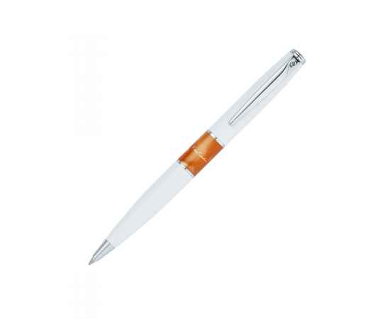 Ручка шариковая Pierre Cardin LIBRA, цвет - белый и оранжевый. Упаковка В, изображение 2