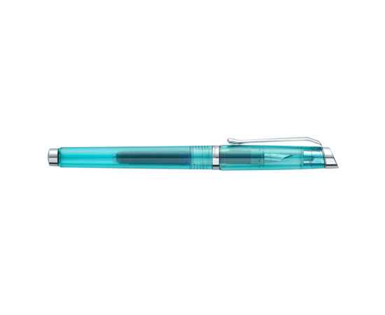 Ручка перьевая Pierre Cardin I-SHARE. Цвет - бирюзовый прозрачный.Упаковка Е-2., изображение 4