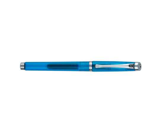 Ручка перьевая Pierre Cardin I-SHARE. Цвет - синий прозрачный.Упаковка Е-2., изображение 2