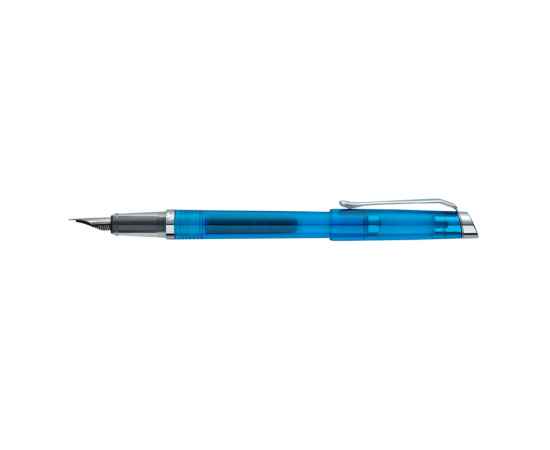 Ручка перьевая Pierre Cardin I-SHARE. Цвет - синий прозрачный.Упаковка Е-2., изображение 3