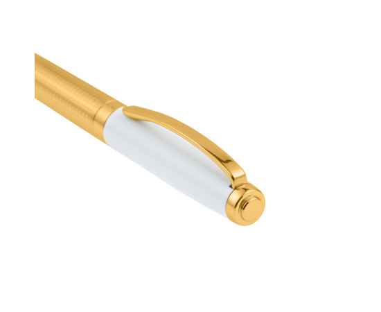 Ручка шариковая Pierre Cardin GOLDEN. Цвет - золотистый и белый. Упаковка B-1, изображение 4