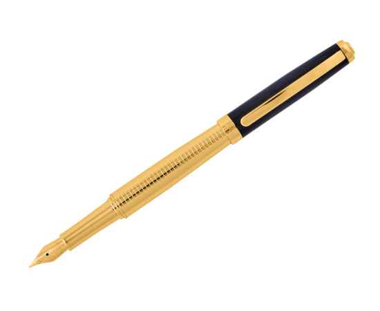 Ручка перьевая Pierre Cardin GOLDEN. Цвет - золотистый и черный. Упаковка B-1, изображение 2