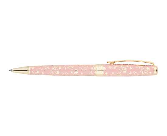 Ручка шариковая Pierre Cardin RENAISSANCE. Цвет - розовый и золотистый. Упаковка В-2., изображение 3