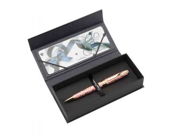 Ручка шариковая Pierre Cardin RENAISSANCE. Цвет - розовый и золотистый. Упаковка В-2., изображение 6