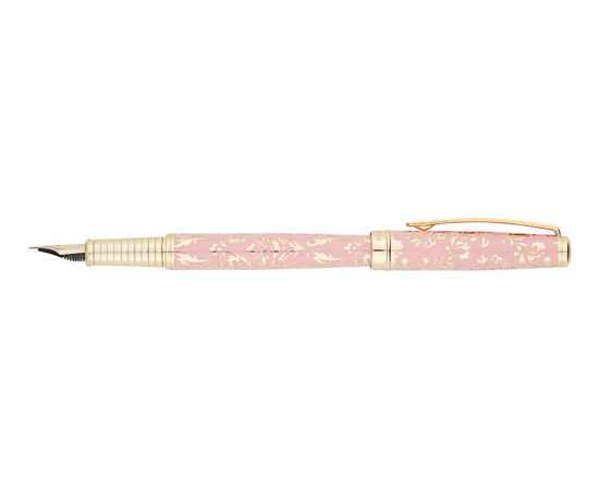 Ручка перьевая Pierre Cardin RENAISSANCE. Цвет - розовый и золотистый. Упаковка В-2., изображение 3