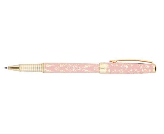 Ручка - роллер Pierre Cardin RENAISSANCE. Цвет - розовый и золотистый. Упаковка В-2., изображение 3
