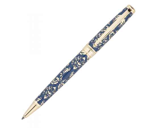 Ручка шариковая Pierre Cardin RENAISSANCE. Цвет - синий и золотистый. Упаковка В-2., изображение 2