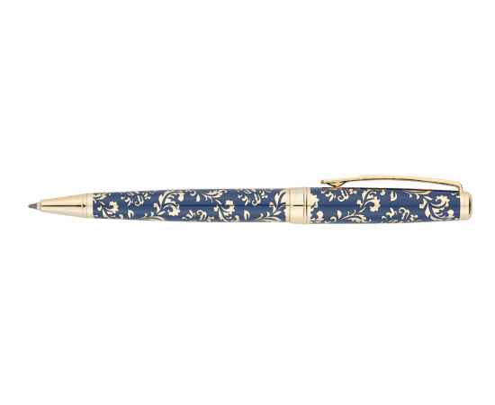 Ручка шариковая Pierre Cardin RENAISSANCE. Цвет - синий и золотистый. Упаковка В-2., изображение 3