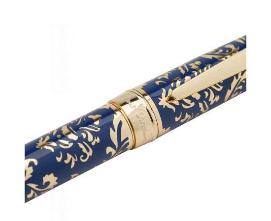 Ручка шариковая Pierre Cardin RENAISSANCE. Цвет - синий и золотистый. Упаковка В-2., изображение 5
