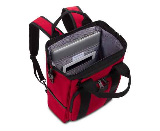 Рюкзак SWISSGEAR 16,5'Doctor Bags, красный/черный, полиэстер 900D/ПВХ, 29 x 17 x 41 см, 20 л, изображение 11