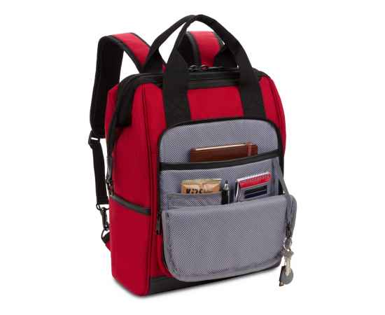 Рюкзак SWISSGEAR 16,5'Doctor Bags, красный/черный, полиэстер 900D/ПВХ, 29 x 17 x 41 см, 20 л, изображение 5