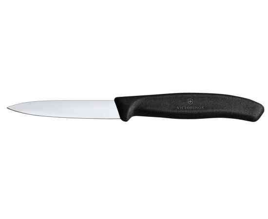 Набор из 3 ножей для овощей VICTORINOX: нож 8 см, нож 11 см, овощечистка, чёрная рукоять, изображение 3