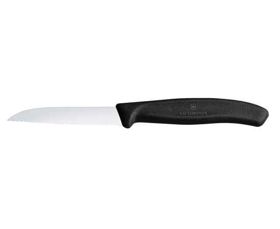 Набор из 3 ножей VICTORINOX Swiss Classic: 2 ножа для овощей 8 см, столовый нож 11 см, чёрная ручка, изображение 4