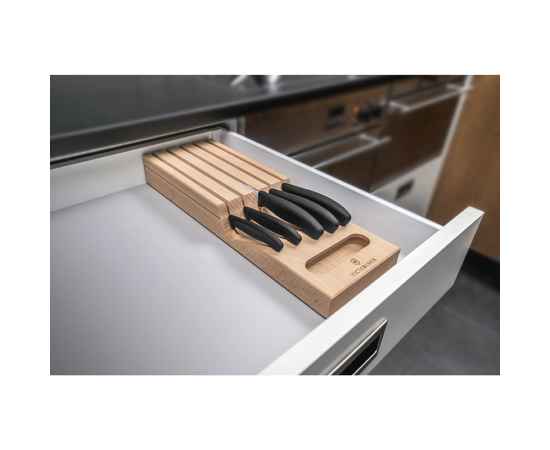 Набор из 5 кухонных ножей VICTORINOX, в подставке из бука, 43x6,5x14,5 см, 2,14 кг, изображение 6