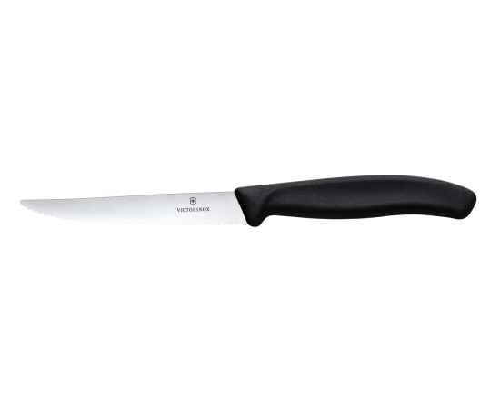 Набор из 11 кухонных ножей VICTORINOX, чёрная рукоять, в подставке из бука высотой 35,5 см, изображение 5