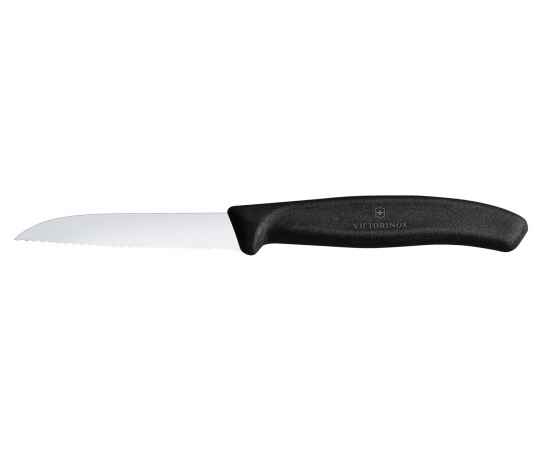 Набор из 11 кухонных ножей VICTORINOX, чёрная рукоять, в подставке из бука высотой 35,5 см, изображение 6