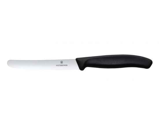 Набор из 11 кухонных ножей VICTORINOX, чёрная рукоять, в подставке из бука высотой 35,5 см, изображение 9