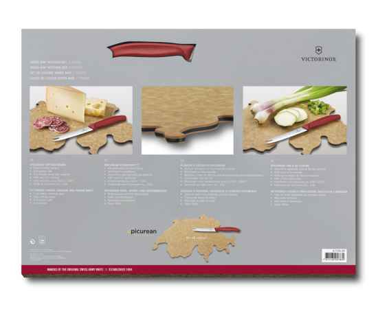 Набор VICTORINOX Swiss Map: нож для сыра и колбасы Swiss Classic 11 см + разделочная доска Epicurean, изображение 5