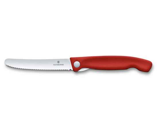 Набор VICTORINOX Swiss Classic: складной нож для овощей и разделочная доска, красная рукоять, изображение 2