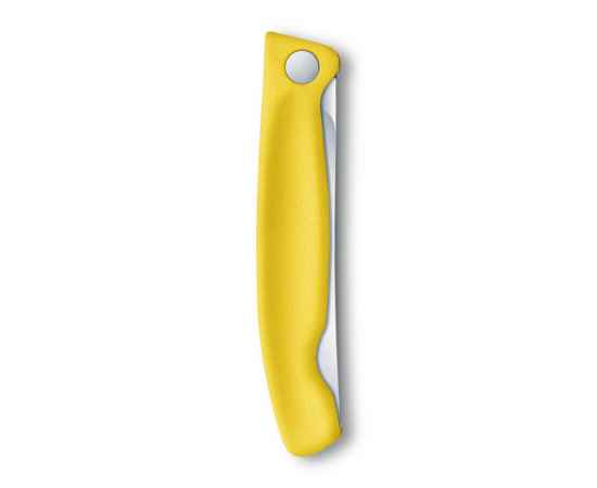 Нож для овощей VICTORINOX SwissClassic, складной, лезвие 11 см с волнистой кромкой, жёлтый, изображение 9