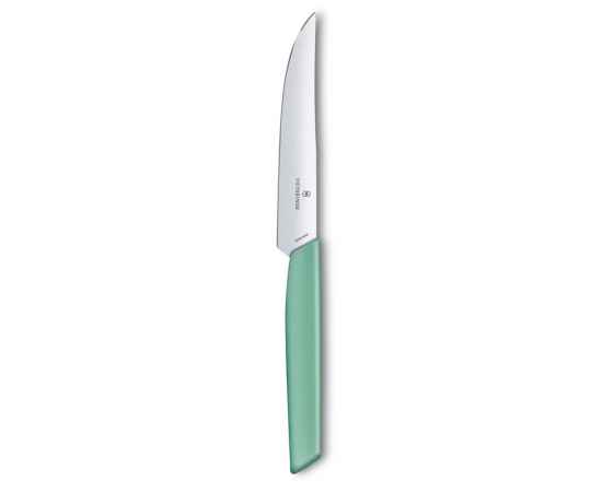 Нож для стейка VICTORINOX Swiss Modern, лезвие 12 см с прямой кромкой, мятно-зелёный, изображение 2