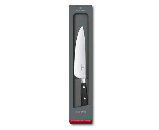 Нож шеф-повара VICTORINOX Grand Maître, кованый, 20 см, чёрный, изображение 3