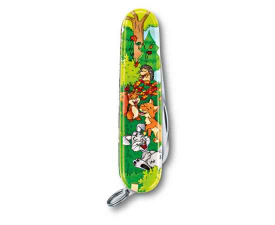 Набор для детей VICTORINOX 'Кролик': перочинный нож 84 мм, шнурок на шею, книга-раскраска, зелёный, изображение 4