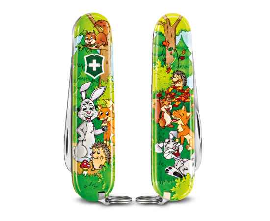 Набор для детей VICTORINOX 'Кролик': перочинный нож 84 мм, шнурок на шею, книга-раскраска, зелёный, изображение 5