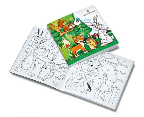 Набор для детей VICTORINOX 'Кролик': перочинный нож 84 мм, шнурок на шею, книга-раскраска, зелёный, изображение 9