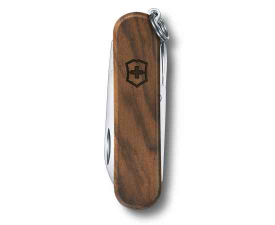 Нож-брелок VICTORINOX Classic SD, 58 мм, 5 функций, деревянная рукоять, изображение 3