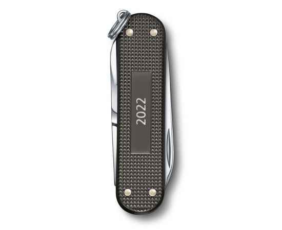 Нож-брелок VICTORINOX Classic Alox LE 2022, 58 мм, 5 функций, алюминиевая рукоять, серый, изображение 3