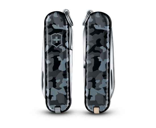 Нож-брелок VICTORINOX Classic SD Navy Camouflage, 58 мм, 7 функций, серо-синий камуфляж, изображение 2