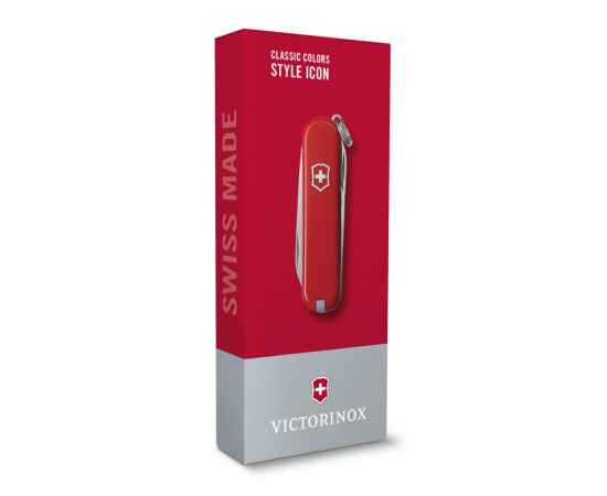 Нож-брелок VICTORINOX Classic 'Style Icon', 58 мм, 7 функций, красный, изображение 4