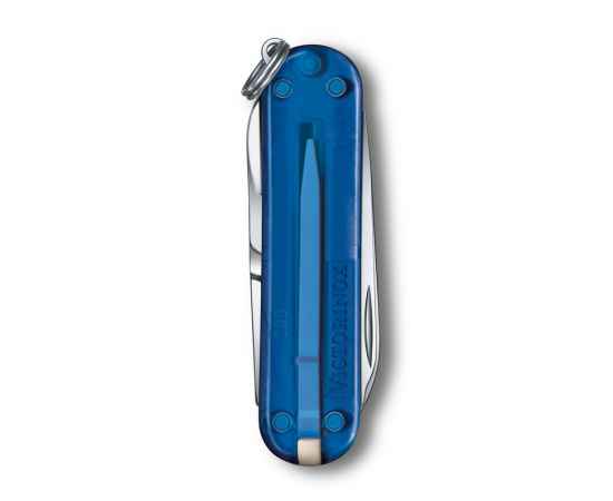 Нож-брелок VICTORINOX Classic SD Colors 'Deep Ocean', 58 мм, 7 функций, полупрозрачный синий, изображение 3