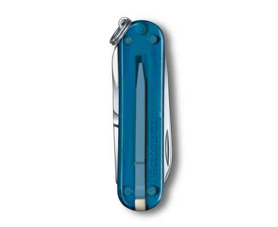Нож-брелок VICTORINOX Classic SD Colors 'Sky High', 58 мм, 7 функций, полупрозрачный синий, изображение 3