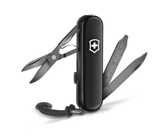 Нож-брелок VICTORINOX Signature Lite Onyx Black, 58 мм, 8 функций, чёрный, изображение 2